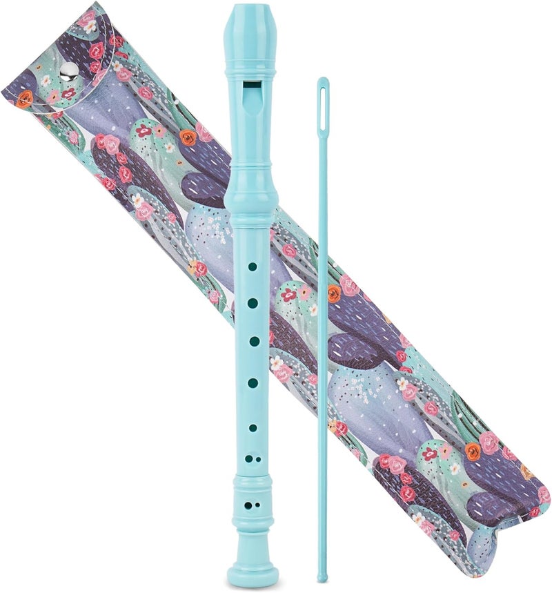 Haecsfl Recorder Instrument for Beginner Adults,8-Hole Soprano Descant Recorder Music Flute with with Cleaning Rod & Leather Case For Home Entertainment(2-Cactus) - Image 1
